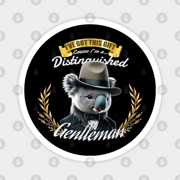 The Distinguished Koala Gentleman Magnet by Asarteon